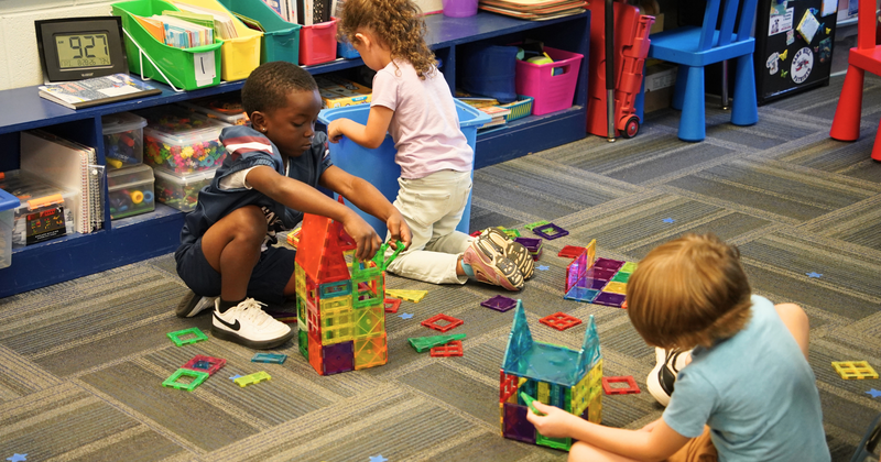 children playing with blocks