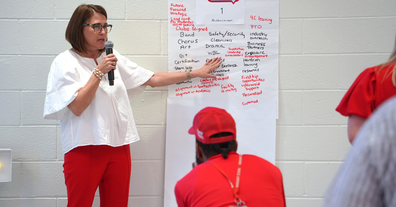 principal melissa dearman shares findings from her feedback group