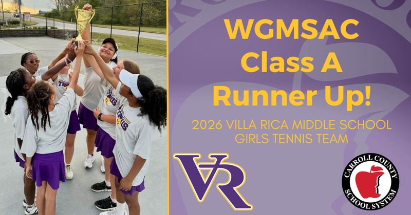 VRMS girls tennis team is runner up in the WGMSAC small school division