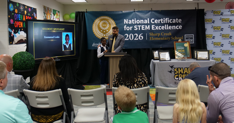 STEM certification at Sharp Creek Elementarya