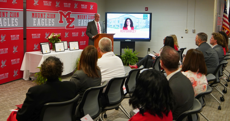 scenes from the MZHS STEM certification celebration