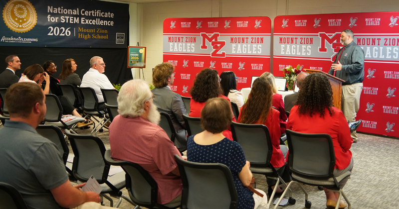 scenes from the MZHS STEM certification celebration