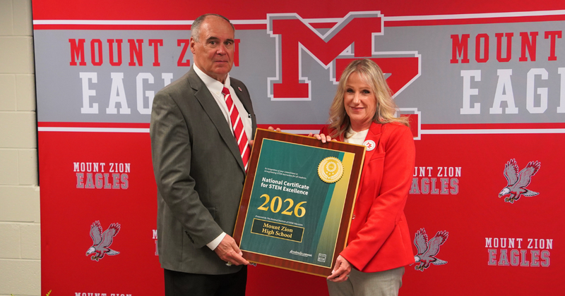 scenes from the MZHS STEM certification celebration