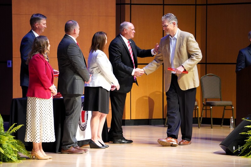 retirees were congratulated by the board of education