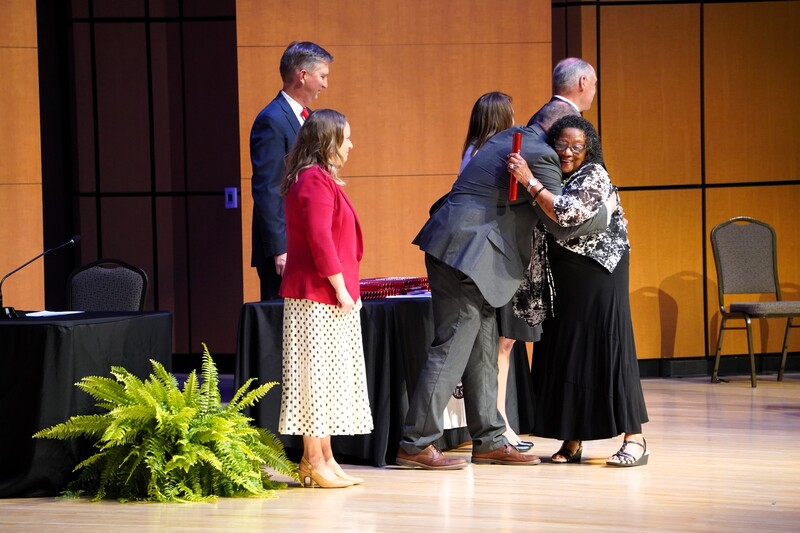 retirees were congratulated by the board of education