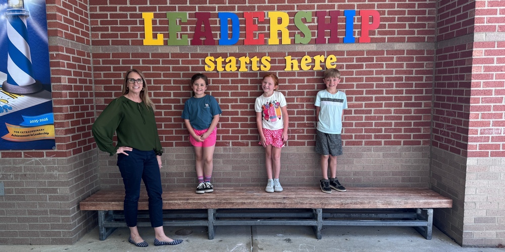 principal and students