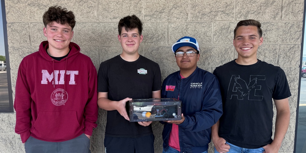 students with solar car