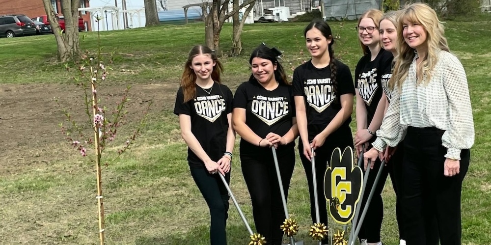 dance team planting trees
