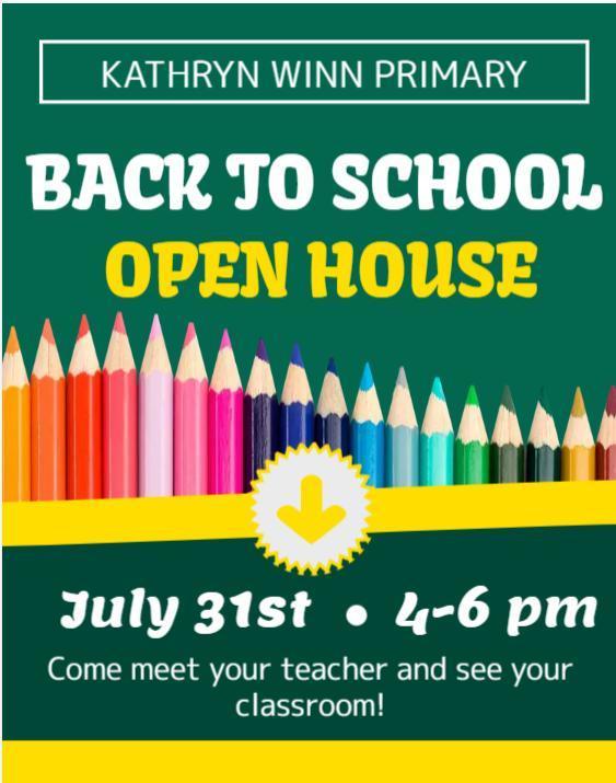 Winn open house flyer