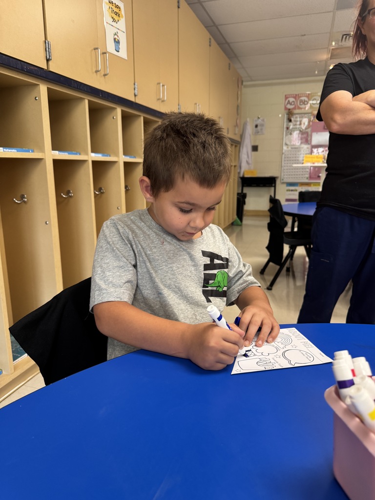 student coloring