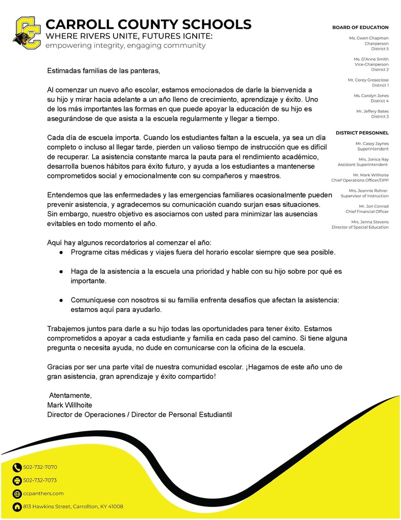 Attendance espanol