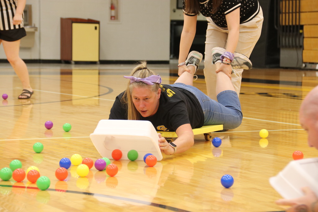 Principal having fun