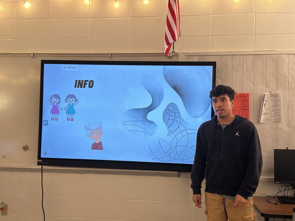 student speaking