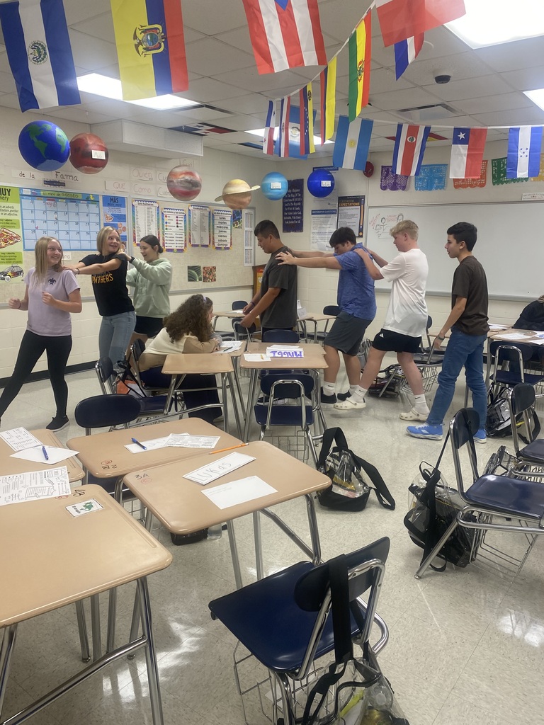 Students dancing