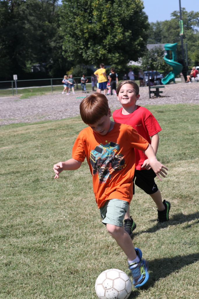boys playing soccer