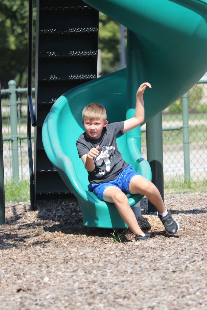 boy on the slide