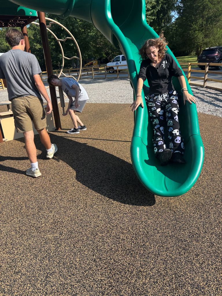students on playground