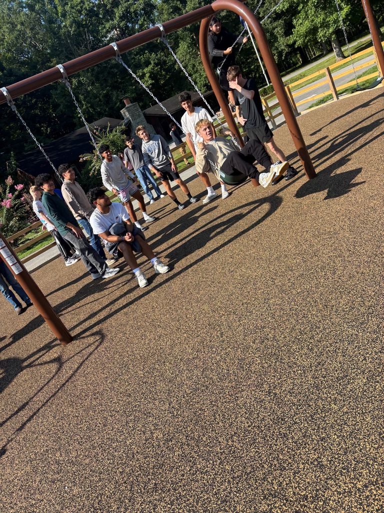 students on playground