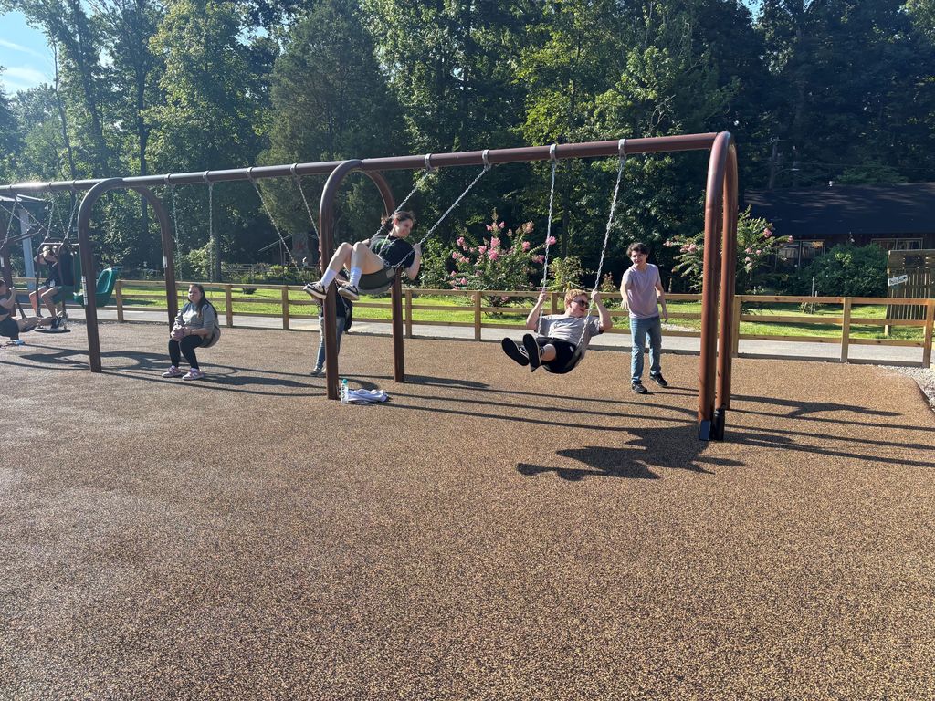 students on playground