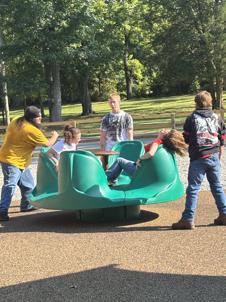students on playground