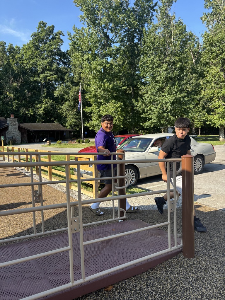 students on playground