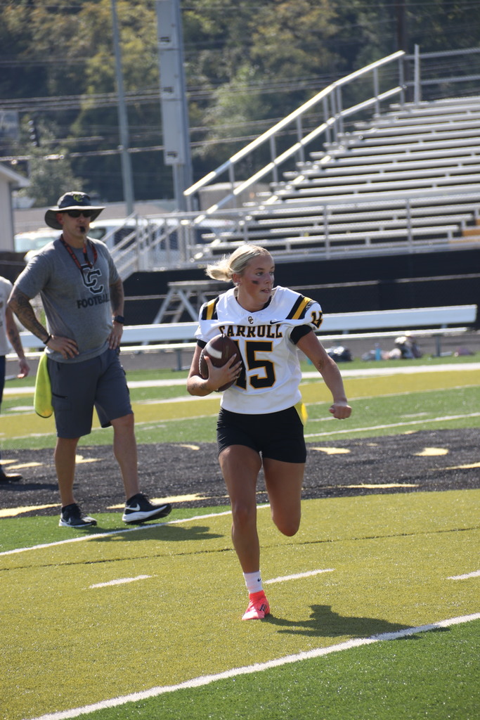 playing football
