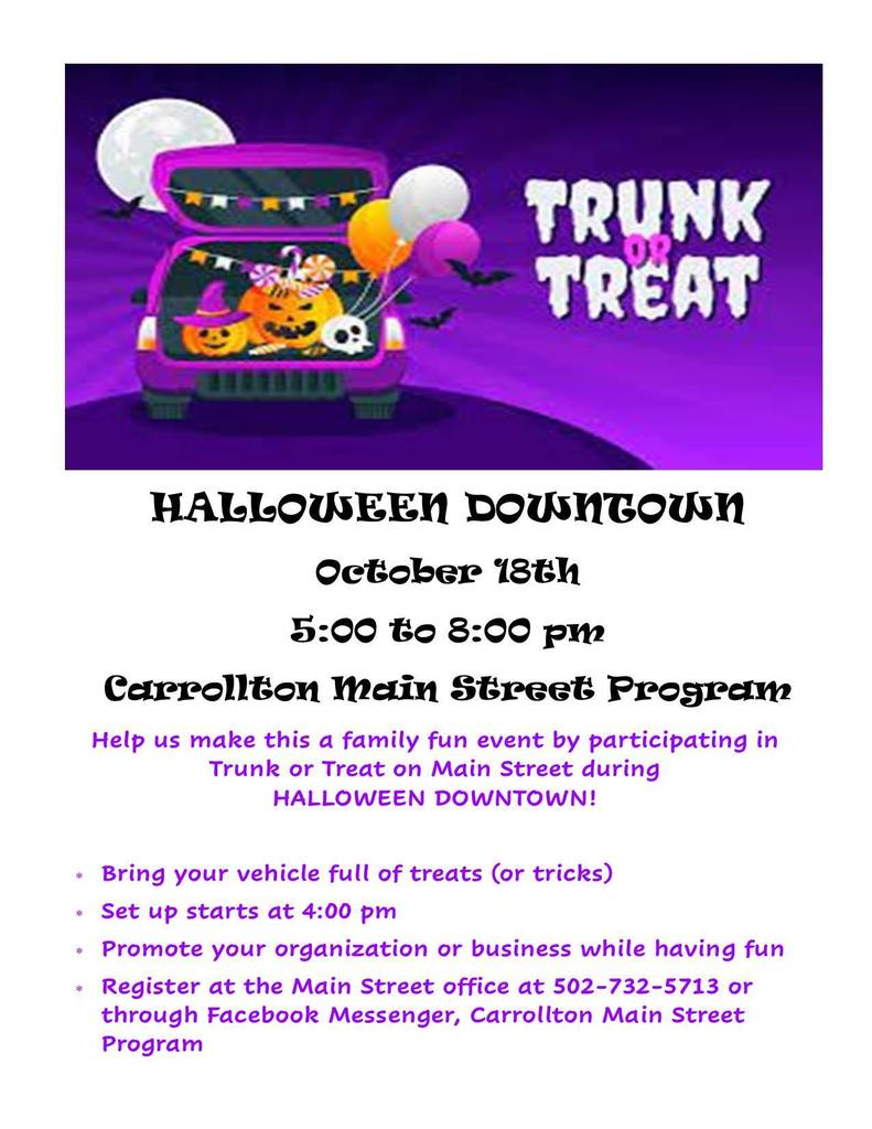 Trunk or Treat flyer