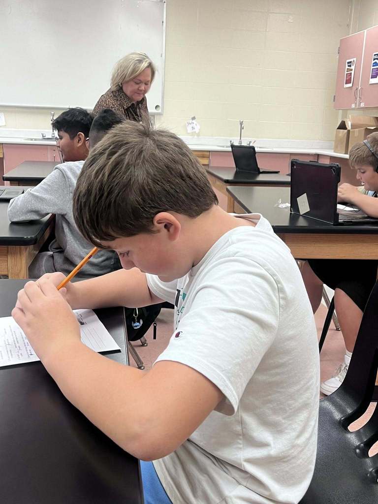 Science work with Mr. Silvers