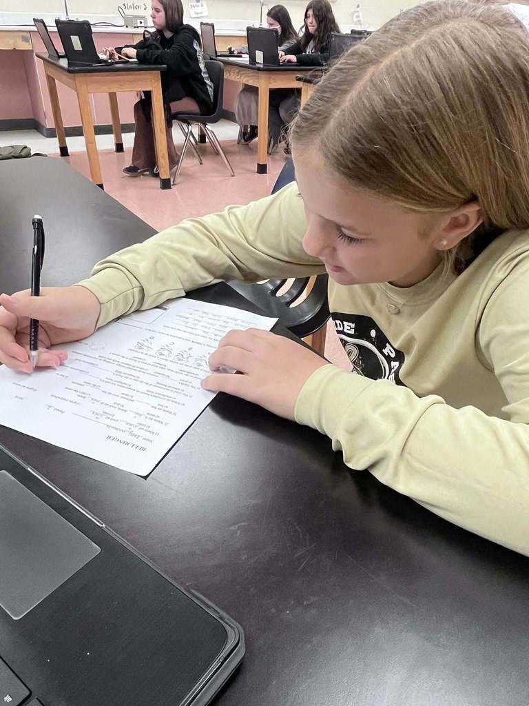 Science work with Mr. Silvers