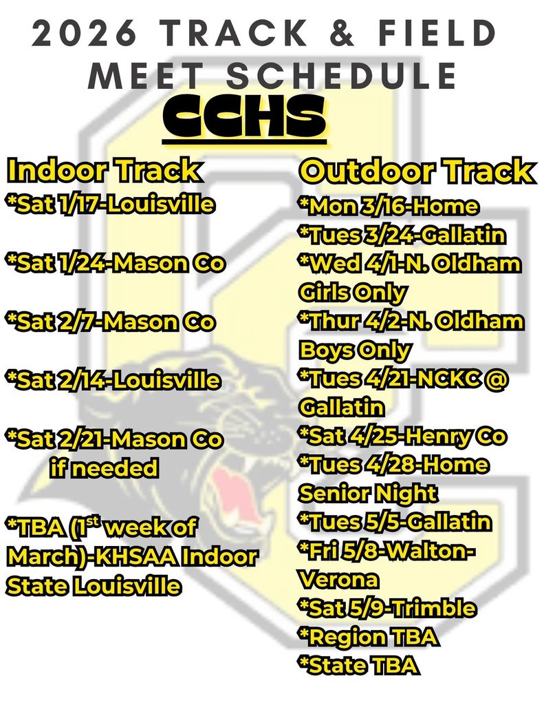 track schedule