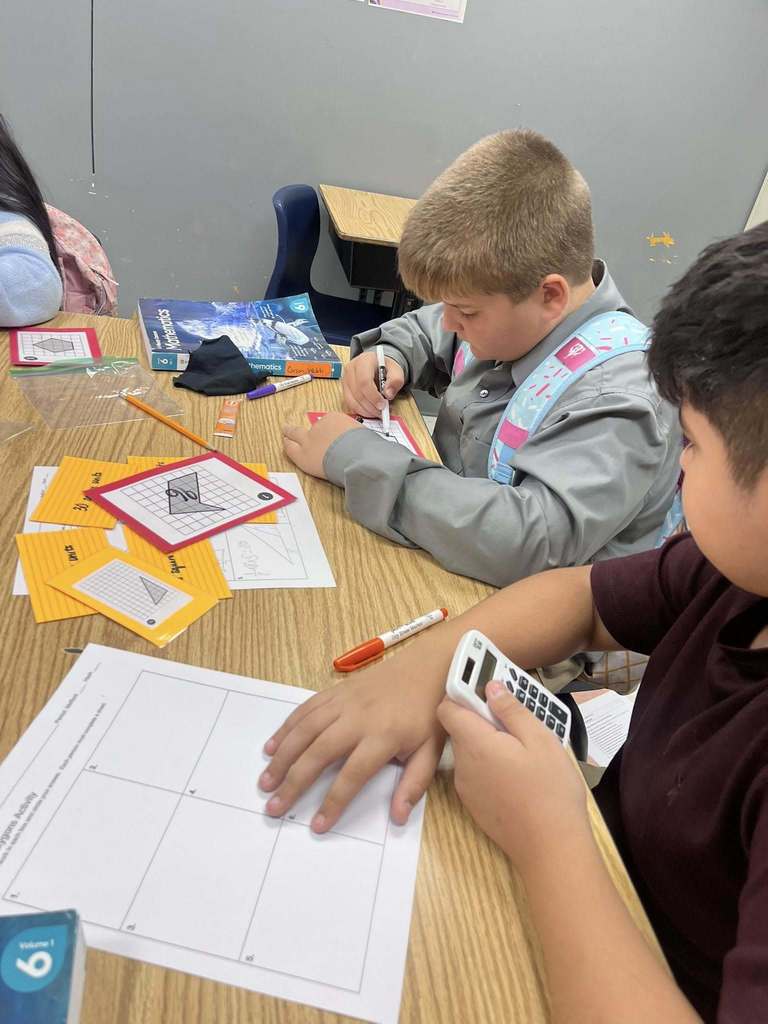 Students working on Math