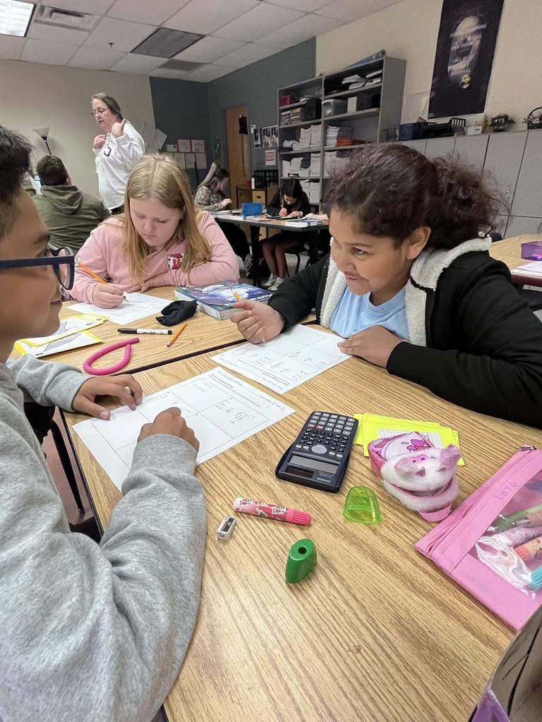 Students working on Math