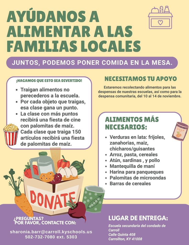 food drive flyer