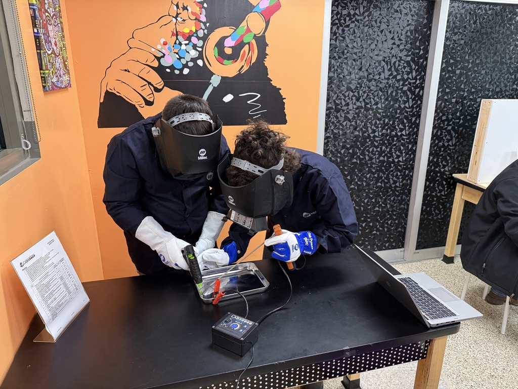 Students completing labs in the careers class.