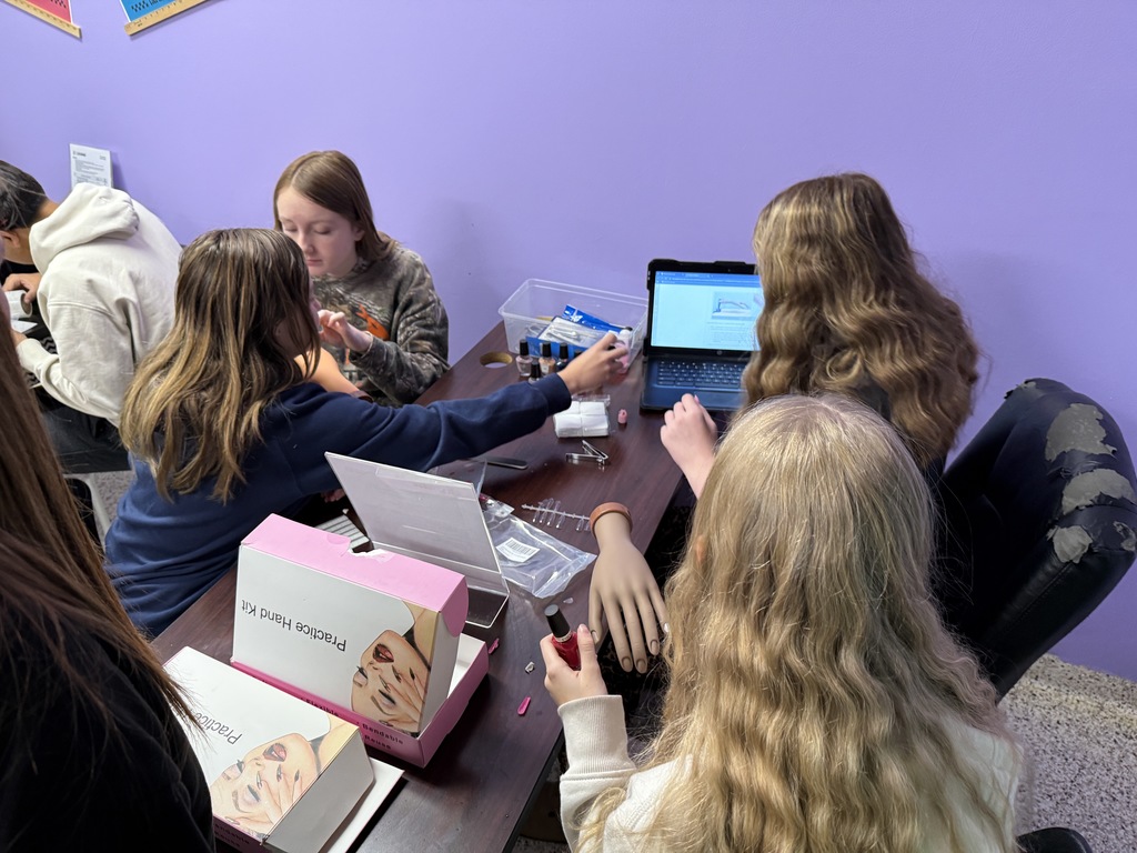 Students completing labs in the careers class.