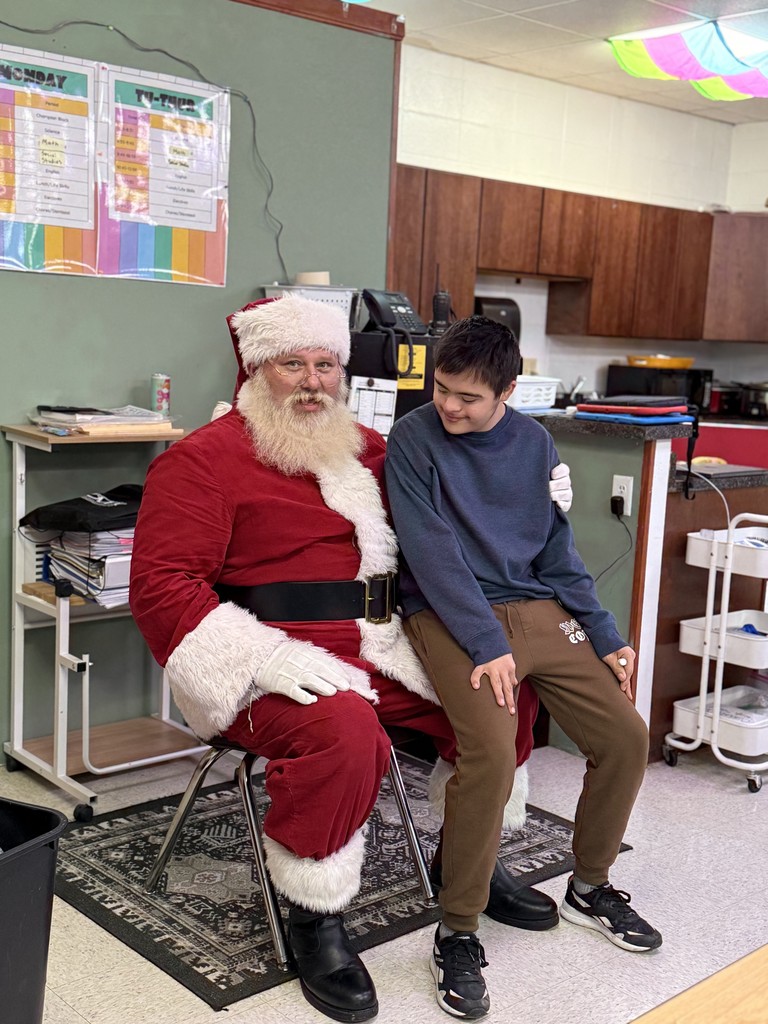 Santa and students