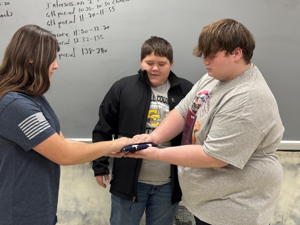learning to fold US flag