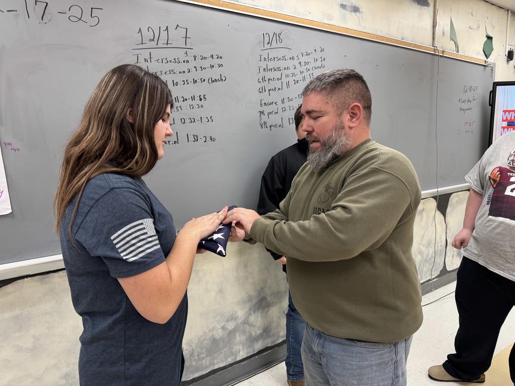 learning to fold US flag