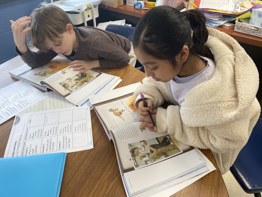 students reading together