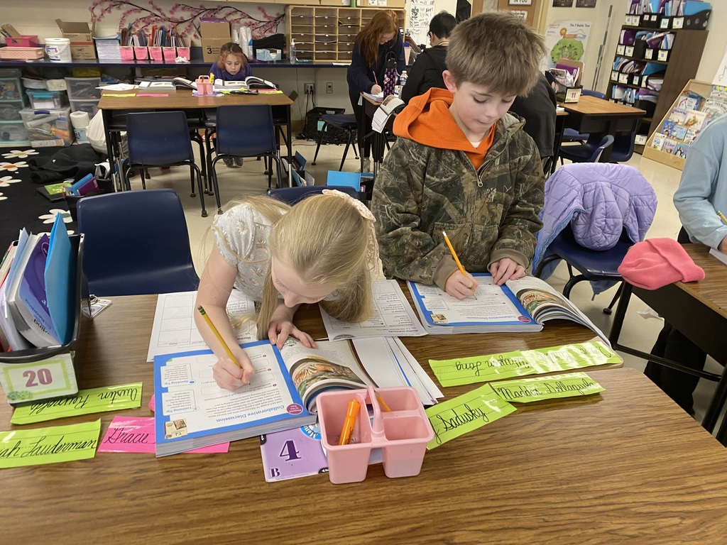 students reading together