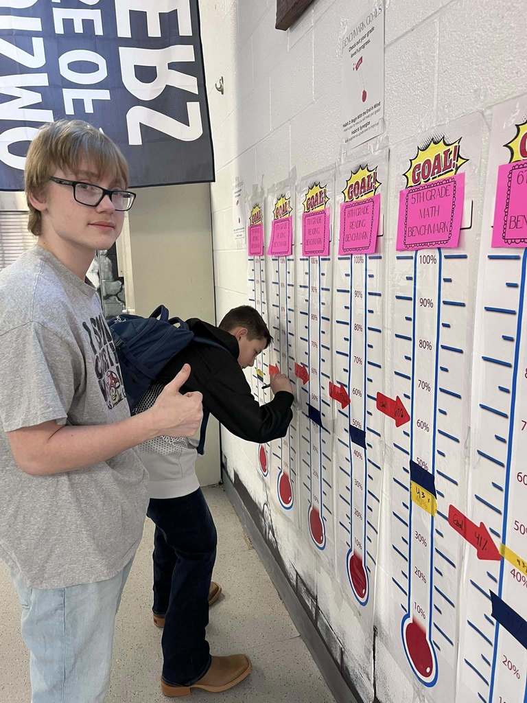 Students completing jobs around the school.