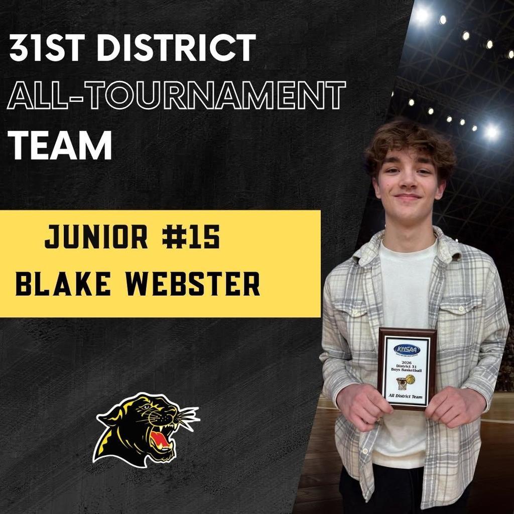 Graphic of basketball player with award