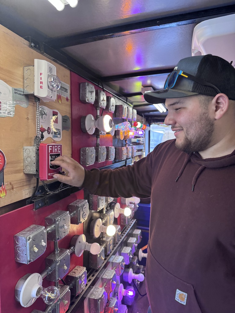 Student at career fair