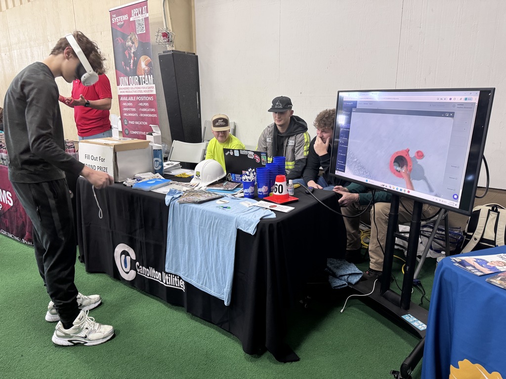 Student at career fair