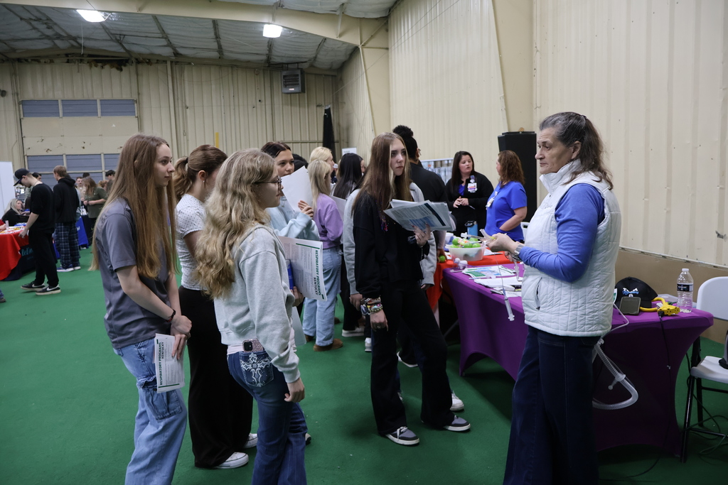 Students at career fair