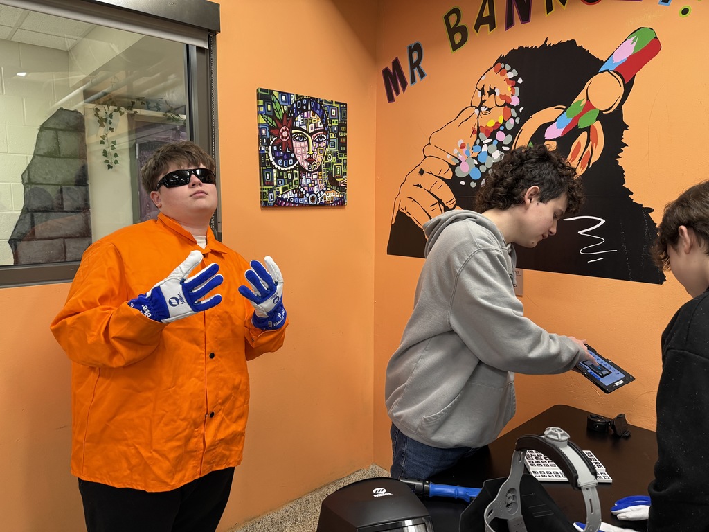 8th Grade Students working on career labs.