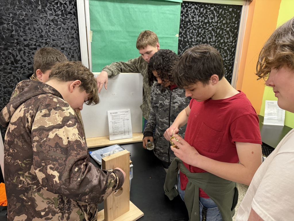 8th Grade Students working on career labs.