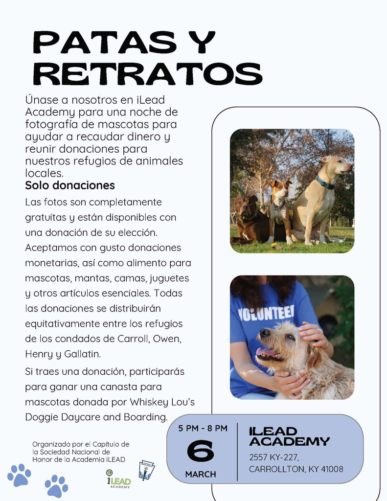 pet photo night flyer Spanish version