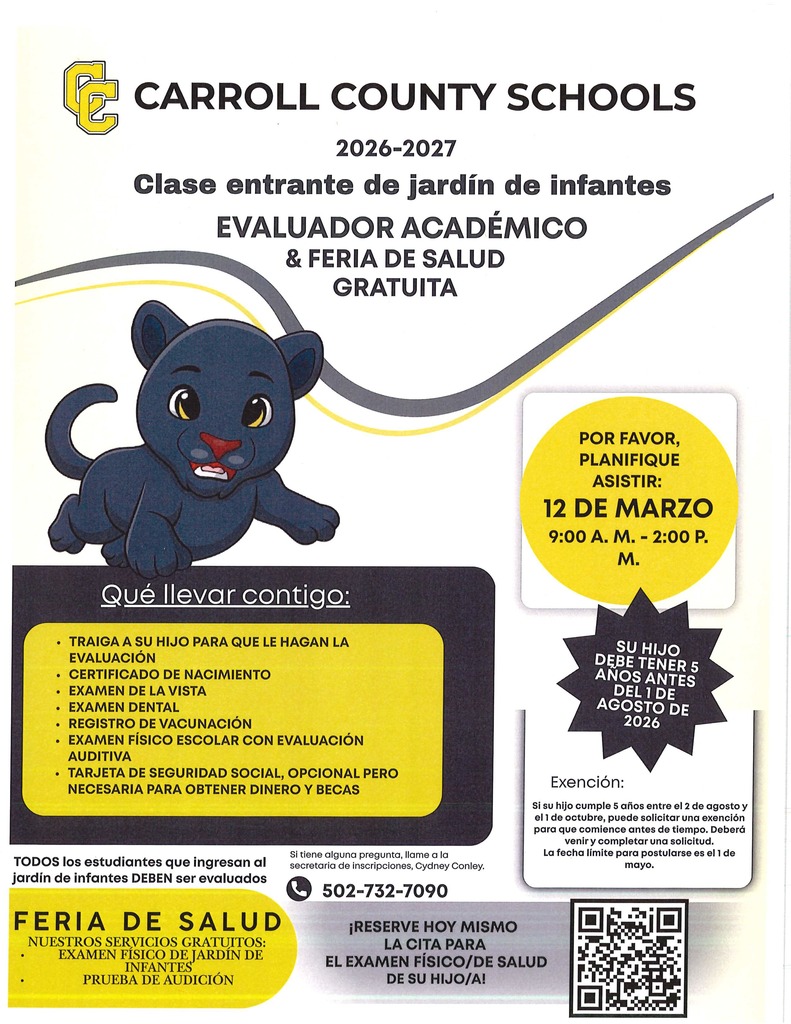 academic screener flyer Spanish version