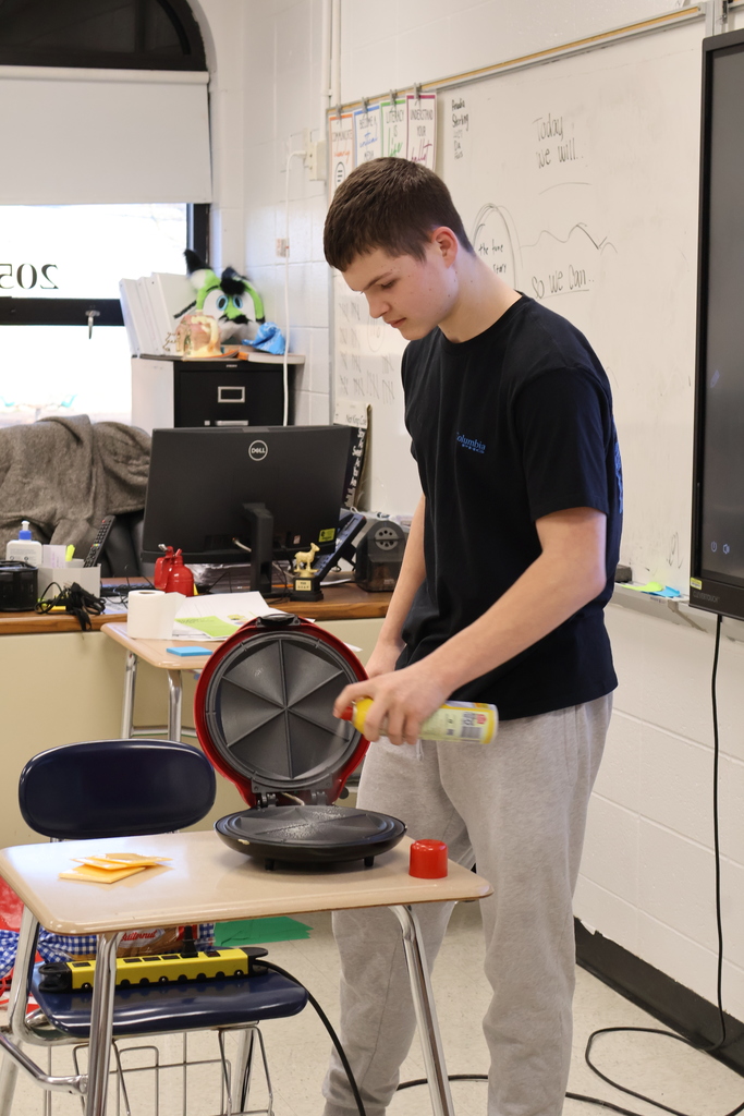 student giving speech